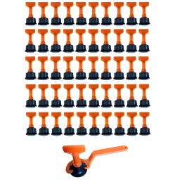 Klipsy uchwyty do poziomowania płytek 50 SZT + klucz