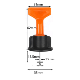 Klipsy uchwyty do poziomowania płytek 50 SZT + klucz