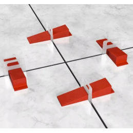 Uchwyty do systemu poziomowania płytek glazury 1 mm - 100 szt