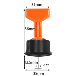 Klipsy uchwyty do poziomowania płytek 50 SZT + klucz