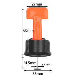 Klipsy uchwyty do poziomowania płytek 50 SZT + klucz