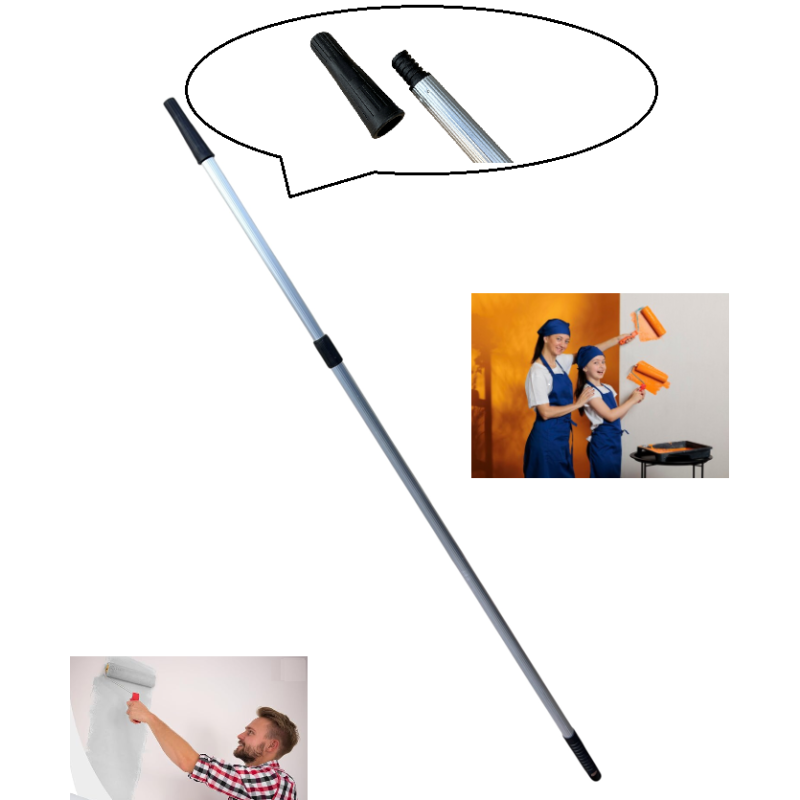 Kij przedłużka 1,5 m - 3 m - aluminium