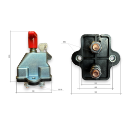 Odłącznik akumulatora 250A - kluczyk